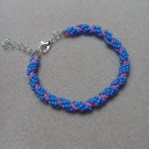 Spiral seed bead bracelet
